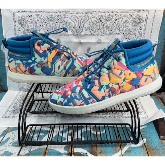Catepillar Code Scout mid multi color Soft Toe sneaker/Boot Men’s Size 12 EUC